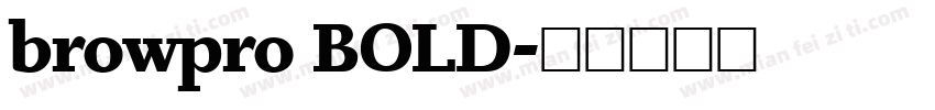 browpro BOLD字体转换